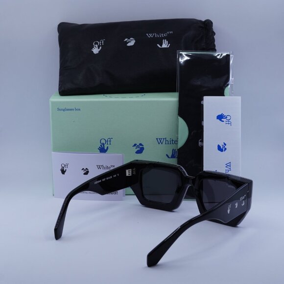 Off-White OERI048 FRANCISCO 1007 Square Sunglasses – Black/Grey - Picture 10 of 10